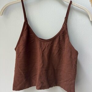 Anthropologie brown cropped cami